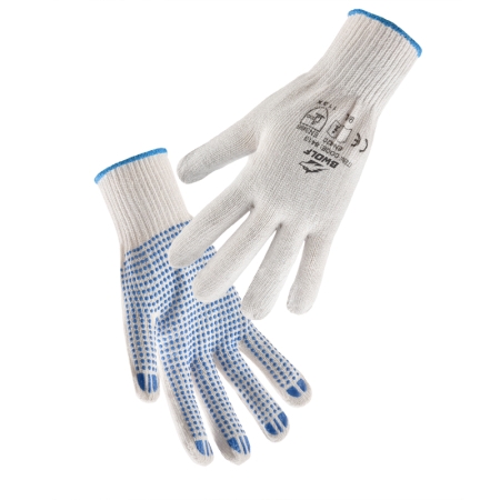 Γάντια εργασίας με κουκκίδες PVC KELE λευκό