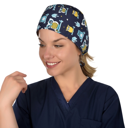 Χειρουργικό καπέλο | ADRIANA | B-well | Κουκουβάγιες