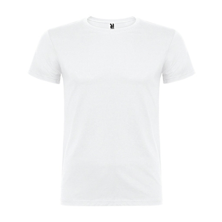 BEAGLE ανδρικό βαμβακερό μπλουζάκι χωρίς ραφές λευκό, μέγεθος L,ID1166