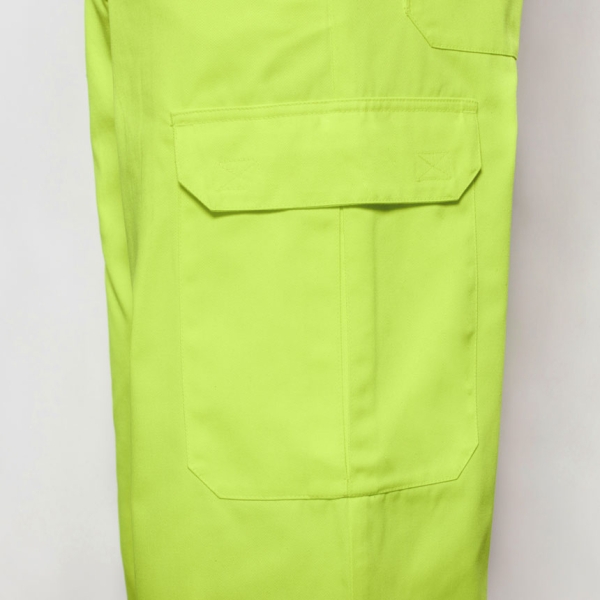Работен панталон в жълт неонов цвят