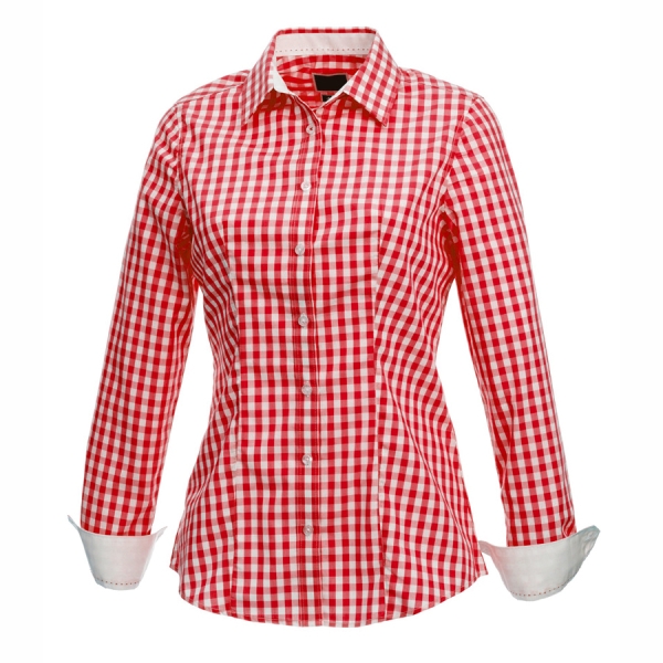 Γυναικείο πουκάμισο με μακριά μανίκια κόκκινη πίπη