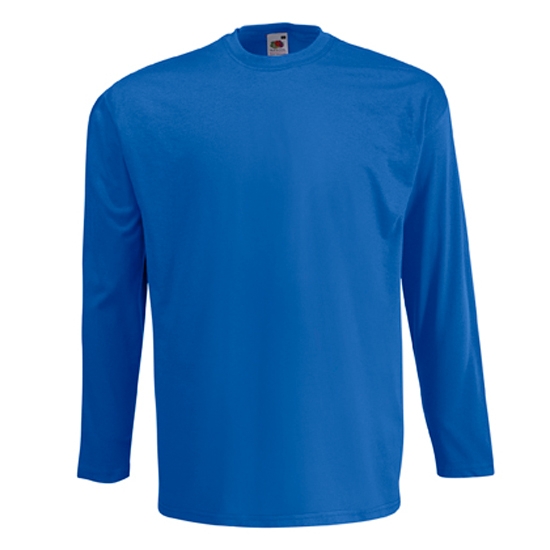 Тениска с дълъг ръкав Valueweight, кралско синьо