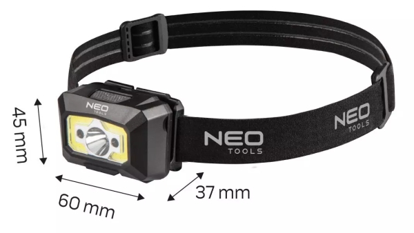 Lampă frontală reîncărcabilă USB 250 lm COB LED + senzor de mișcare