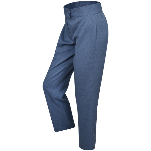 Ψηλόμεσο μπλε μελανζ παντελόνι από το πιο απαλό και λεπτό ύφασμα, PR536