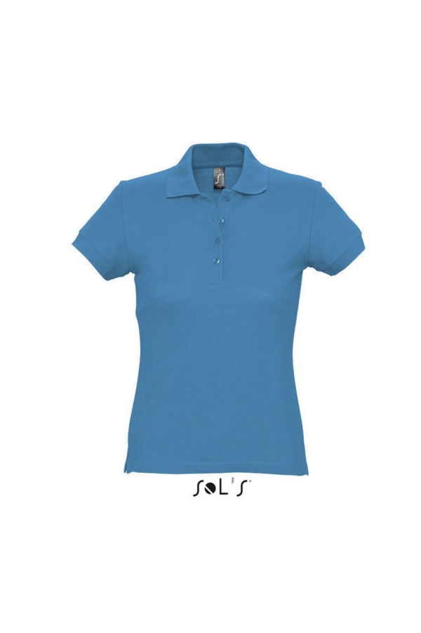 Γυναικείο μπλουζάκι πόλο SOL'S PASSION μπλε aqua