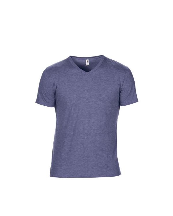 Ανδρικό μπλουζάκι με λαιμόκοψη σε μπλε μελανζέ