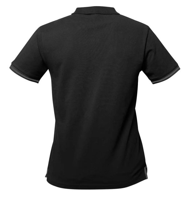 Tricou polo denim, negru, 81-659