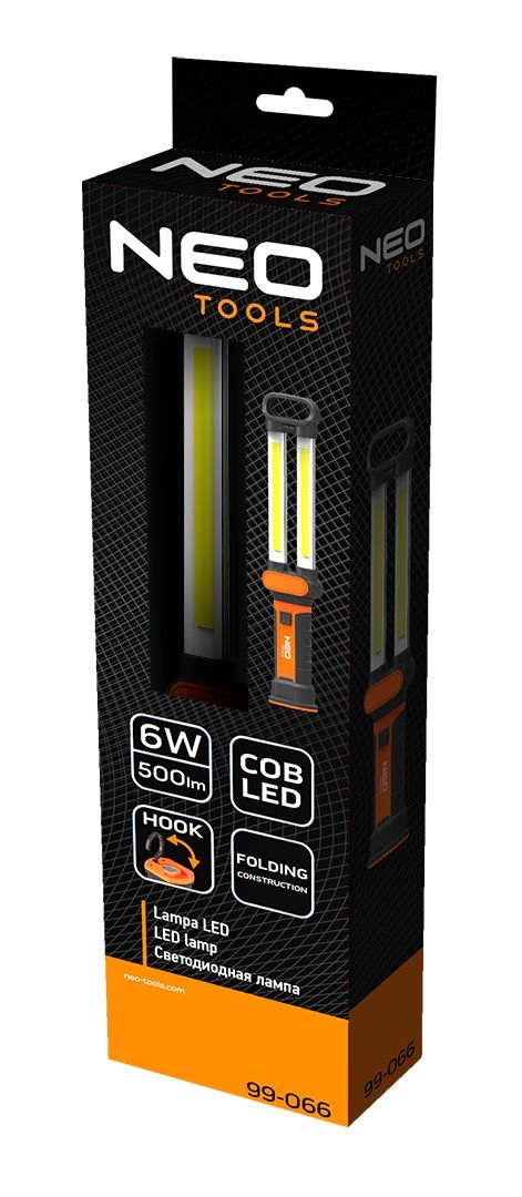 Λάμπα μπαταρίας συνεργείου 500 lm COB LED, NEO,99-066