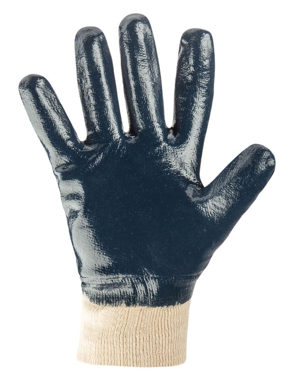 Работни памучни ръкавици, изцяло покрити с нитрил 10", 97-630-10