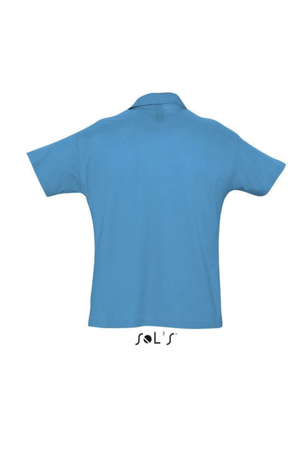Мъжка поло тениска SOL'S SUMMER II, синьо aqua, SO11342