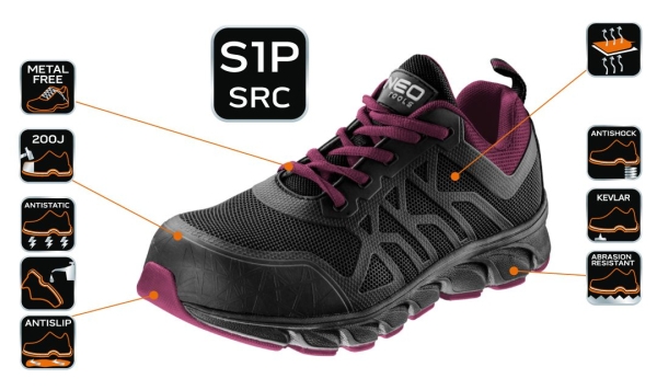 Γυναικεία παπούτσια εργασίας S1P SRC,82-530