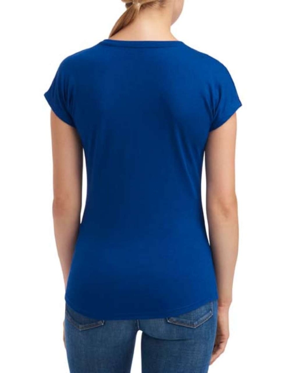 Γυναικείο T-Shirt με λαιμόκοψη V, Atlantic Blue, ANL6750V*atbl