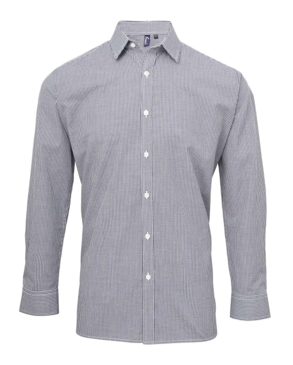 Ανδρικό καρό πουκάμισο (Μπλε και λευκό) PR2203