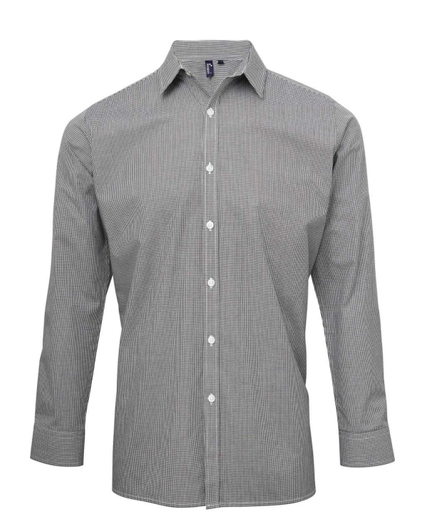 Ανδρικό καρό πουκάμισο (ασπρόμαυρο) PR2202