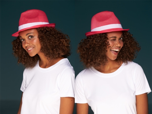 Διαφημιστικό καπέλο με περιφέρεια, πλεκτό τύπου κηρήθρα