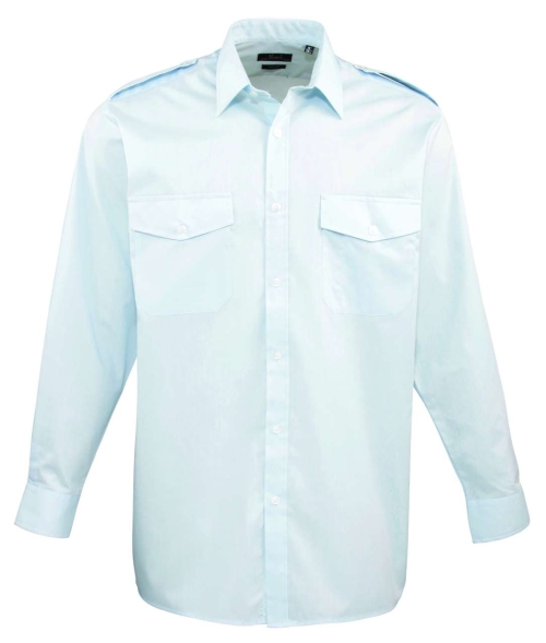 Ανδρικό μακρυμάνικο προστατευτικό πουκάμισο PR210 με επωμίδες.