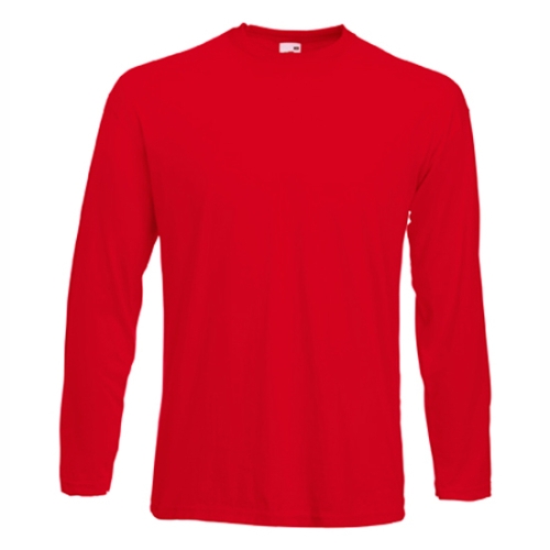 Тениска с дълъг ръкав Valueweight, червено