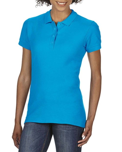 Дамска тениска с къс ръкав, цвят сапфир