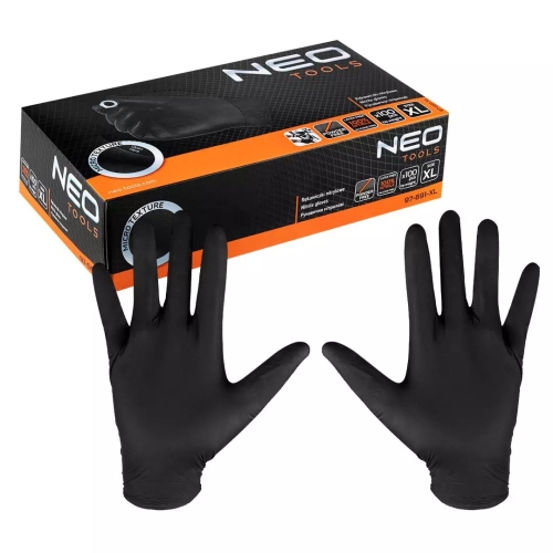 Γάντια νιτριλίου μαύρα 100 τεμάχια μέγεθος XL