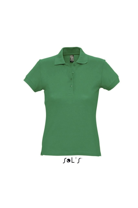 Дамска поло тениска SOL'S PASSION зелено кели