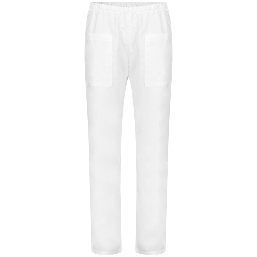 Бял работен панталон с 4 джоба
