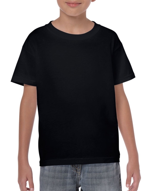 Tricou pentru copii, negru, bumbac 180g, GIB5000