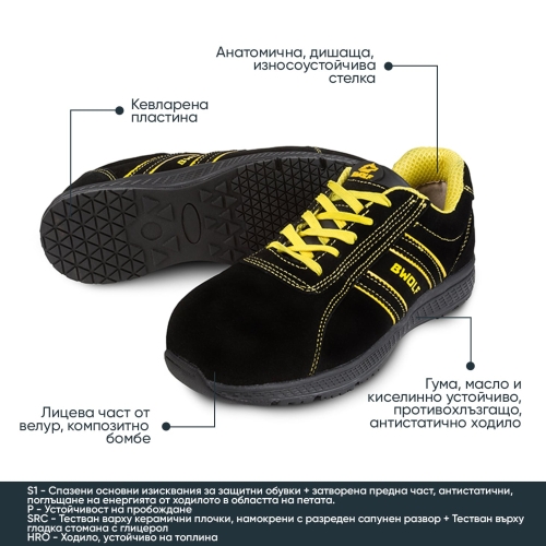 Προστατευτικά παπούτσια εργασίας COMET S1P | Μαύρο