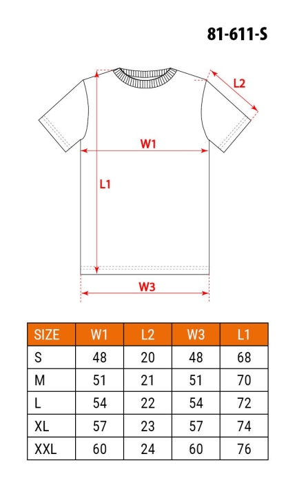 Работна тениска NEO, оранжева, 81-611