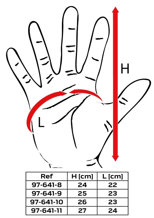 Γάντια εργασίας επικαλυμμένα με λάτεξ πολυεστέρα (πτύχωση), μέγεθος 11,97-641-11