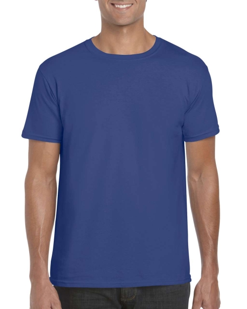 Мъжка синя тениска 100% памук, GI64000*meb