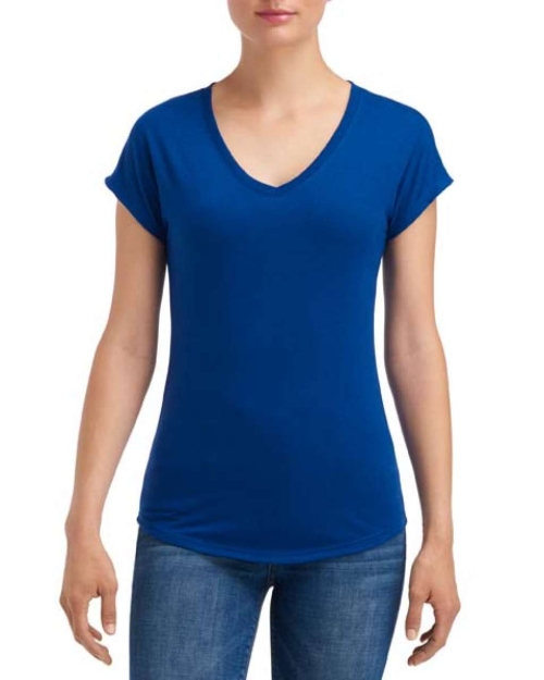 Γυναικείο T-Shirt με λαιμόκοψη V, Atlantic Blue, ANL6750V*atbl