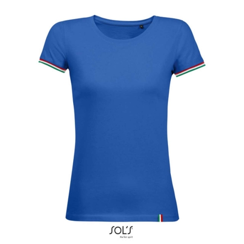 Γυναικείο T-shirt SOL'S RAINBOW, Royal Blue με τόνους ουράνιου τόξου, SO03109*rb