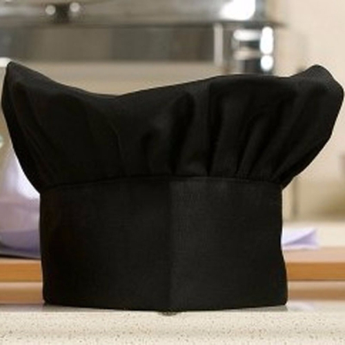 Καπέλο σεφ μαύρο με κόλλα