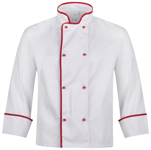 Tunic Chef Terry, Λευκό με κόκκινη επένδυση