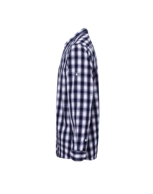 Ανδρικό βαμβακερό, καρό πουκάμισο (λευκό / σκούρο μπλε) PR2504