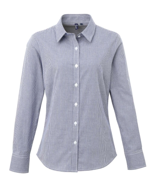 Дамска карирана риза ( тъмно синьо-бяло) PR3204