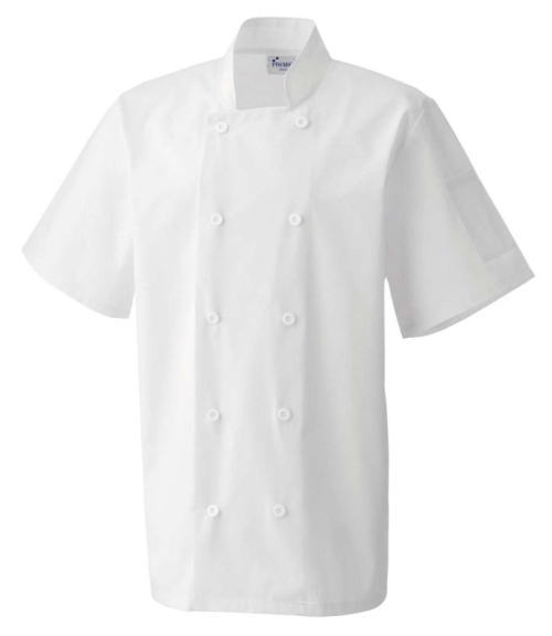 Jachetă de bucătar cu mânecă scurtă (albă) PR6562